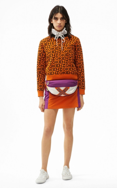 Kenzo Women Kenzo Sport Monogram Jumper Deep Orange